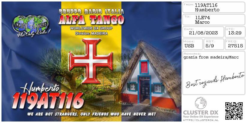 eQSL 119AT116 Mr. Humberto